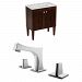 AI-8098 - American Imaginations - Roxy - 30 Inch Floor Mount Vanity Set For 3H8-in. DrillingChrome/Antique Walnut Finish - Roxy