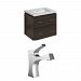 AI-8357 - American Imaginations - Xena - 23.75 Inch Wall Mount Vanity Set For 1 Hole Drilling with Top and Undermount SinkChrome/Dawn Grey Finish - Xena