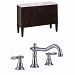 AI-8208 - American Imaginations - Roxy - 48 Inch Floor Mount Vanity Set For 3H8-in. DrillingChrome/Antique Walnut Finish - Roxy