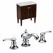 AI-8099 - American Imaginations - Roxy - 30 Inch Floor Mount Vanity Set For 3H8-in. DrillingChrome/Antique Walnut Finish - Roxy