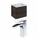 AI-8368 - American Imaginations - Xena - 23.75 Inch Wall Mount Vanity Set For 1 Hole Drilling with Top and Undermount SinkChrome/Dawn Grey Finish - Xena