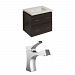 AI-8385 - American Imaginations - Xena - 23.75 Inch Wall Mount Vanity Set For 1 Hole Drilling with Top and Undermount SinkChrome/Dawn Grey Finish - Xena