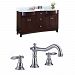 AI-8887 - American Imaginations - Tiffany - 60 Inch Floor Mount Vanity Set For 3H8-in. Drilling with Top and Undermount SinkChrome/Coffee Finish - Tiffany