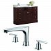 AI-8800 - American Imaginations - Tiffany - 48 Inch Floor Mount Vanity Set For 3H8-in. Drilling with Top and Undermount SinkChrome/Coffee Finish - Tiffany