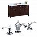 AI-8883 - American Imaginations - Tiffany - 60 Inch Floor Mount Vanity Set For 3H8-in. Drilling with Top and Undermount SinkChrome/Coffee Finish - Tiffany