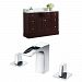 AI-8795 - American Imaginations - Tiffany - 48 Inch Floor Mount Vanity Set For 3H8-in. Drilling with Top and Undermount SinkChrome/Coffee Finish - Tiffany