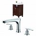 AI-8765 - American Imaginations - Tiffany - 25.5 Inch Floor Mount Vanity Set For 3H8-in. Drilling with Top and Undermount SinkChrome/Coffee Finish - Tiffany