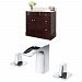 AI-8872 - American Imaginations - Tiffany - 37.8 Inch Floor Mount Vanity Set For 3H8-in. Drilling with Top and Undermount SinkChrome/Coffee Finish - Tiffany