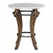 25424 - Uttermost - Maryan - 26.75 inch Accent Table Melati Marble/Gray Washed Mango/Aged Steel Finish - Maryan