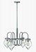 3047CM - Hinkley Lighting - Congress - Four Light Chandelier Chrome Finish with Hand Blown Clear Glass -