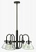 3046OZ - Hinkley Lighting - Congress - Four Light Chandelier Oil Rubbed Bronze Finish with Hand Blown Clear Glass -