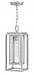 1002SI - Hinkley Lighting - Republic - 1 Light Outdoor Hanging Mount Satin Nickel Finish with Clear Seedy Glass - Republic