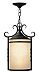 1142OL-GU24 - Hinkley Lighting - Casa - One Light Outdoor Hanging Lantern Light Amber Etched 26W GU24Olde Black Finish - Casa