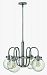 3044AN - Hinkley Lighting - Congress - Four Light Chandelier Antique Nickel Finish with Hand Blown Clear Glass -