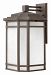 1275OZ-WH - Hinkley Lighting - Cherry Creek - One Light Outdoor Large Wall Mount White Linen 100W Medium BaseOil Rubbed Bronze Finish with White Linen Glass - Cherry Creek