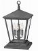 1437DZ - Hinkley Lighting - Trellis - Four Light Outdoor Post Top/Pier Mount CandelabraAged Zinc Finish with Clear Glass -