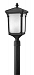 1351MB-LED - Hinkley Lighting - Stratford - One Light Post Lantern LEDMuseum Black Finish with White Linen Seedy Glass -