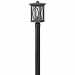 1491BK - Hinkley Lighting - Randolph - One Light Outdoor Post Medium BaseBlack Finish with Clear Seedy/Etched Seedy Glass -