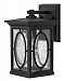 1490BK-GU24 - Hinkley Lighting - Randolph - One Light Small Outdoor Wall Mount GU24Black Finish with Clear Seedy/Etched Seedy Glass -