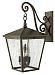 1438RB - Hinkley Lighting - Trellis - Four Light Outdoor Extra Large Wall Mount CandelabraRegency Bronze Finish with Clear Seedy Glass -