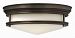 3301OZ-GU24 - Hinkley Lighting - Hadley - 14 Interior Ceiling Flush Mount 18W GU24 Oil Rubbed Bronze Finish with Etched Opal Glass -