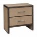 25346 - Uttermost - Morell - 30 Accent Chest Nightstand Smoked Walnut/Light Gray Wash/Brushed Steel Finish - Morell