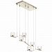 44346PNLED - Kichler Lighting - Lasus - 40.25 34W 6 LED Linear Chandelier Polished Nickel Finish with Clear Ribbed Glass - Lasus