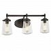 WL-2313OB - Troy Lighting - Linville - Three Light Bath Vanity Old Bronze Finish with Clear Glass - Linville