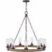 29208SQ-LL - Hinkley Lighting - Sawyer - 30 Inch 45W 9 LED Outdoor Large Chandelier Sequoia/Iron Rust Finish with Clear Seedy Glass - Sawyer