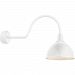 RD16MWT3LL30 - Troy Lighting - Deep Reflector - 16 Inch One Light Wall Sconce with Large Loop Arm 30" Gloss White Finish - Deep Reflector