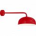 DM14MRDWT3LC30 - Troy Lighting - Dome - 14 Inch One Light Wall Sconce with Curve Arm 30" Red Finish with Gloss White Glass - Dome
