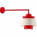 AE16LED18RDSGW3LM30 - Troy Lighting - Aero - 16 Inch 18W 1 LED Multi Shade Wall Sconce with Miter Arm 30" Red Finish with Semi Gloss White Shade - Aero