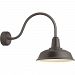 RH14MTBZ3LL23 - Troy Lighting - Heavy Duty - 14 Inch One Light Wall Sconce with Large Loop Arm 23" Textured Bronze Finish with Gloss White Glass - Heavy Duty