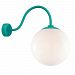 GL12MTTL2LL23TTL - Troy Lighting - Globe - 12 Inch One Light Wall Mount with Loop Arm Tahitian Teal Finish with White Acrylic Glass - Globe