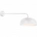 DM16MWTWT3LC30 - Troy Lighting - Dome - 16 Inch One Light Wall Sconce with Curve Arm 30" Gloss White Finish with Gloss White Glass - Dome