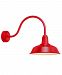 RH16MRD3LL23 - Troy Lighting - Heavy Duty - 16 Inch One Light Wall Sconce with Large Loop Arm 23" Red Finish with Gloss White Glass - Heavy Duty