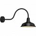 RH14MBK3LL30 - Troy Lighting - Heavy Duty - 14 Inch One Light Wall Sconce with Large Loop Arm 30" Black Finish with Gloss White Glass - Heavy Duty