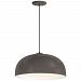 5DDM16MTBZWT-BC - Troy Lighting - Dome - 16 Inch One Light Pendant Textured Bronze Finish with Gloss White Glass - Dome