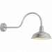 RH16MGA3LL30 - Troy Lighting - Heavy Duty - 16 Inch One Light Wall Sconce with Large Loop Arm 30" Galvanized Finish with Gloss White Glass - Heavy Duty