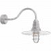 RW18MCGGGA3SL23 - Troy Lighting - Radial Wave - 18 Inch One Light Wall Sconce with Small Loop Arm and Wire Guard 23" Galvanized Finish with Clear Glass - Radial Wave