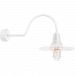 RW16MCGGWT3SL30 - Troy Lighting - Radial Wave - 16 Inch One Light Wall Sconce with Small Loop Arm and Wire Guard 30" Gloss White Finish with Clear Glass - Radial Wave
