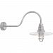 RW16MCGGGA3SL30 - Troy Lighting - Radial Wave - 16 Inch One Light Wall Sconce with Small Loop Arm and Wire Guard 30" Galvanized Finish with Clear Glass - Radial Wave