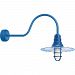 RW18MCGGBLU3SL30 - Troy Lighting - Radial Wave - 18 Inch One Light Wall Sconce with Small Loop Arm and Wire Guard 30" Blue Finish with Clear Glass - Radial Wave
