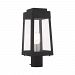 20853-04 - Livex Lighting - Oslo - One Light Outdoor Post Top Lantern Black Finish with Clear Glass - Oslo