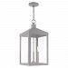 20587-80 - Livex Lighting - Nyack - 24 Inch Three Light Outdoor Hanging Lantern Nordic Gray Finish with Clear Glass - Nyack