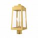 20856-12 - Livex Lighting - Oslo - 20.38 Inch Three Light Outdoor Post Top Lantern Satin Brass Finish with Clear Glass - Oslo
