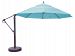 899ab48dv - Galtech International - 13' Cantilever Round Umbrella 48: Air Blue AB: Antique BronzeSunbrella Solid Colors -