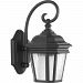 P6630-31 - Progress Lighting - Crawford - One Light Outdoor Small Wall Lantern Black Finish with Water Seeded Glass - Crawford