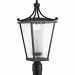 P6439-31 - Progress Lighting - Cadence - One Light Outdoor Post Lantern Black Finish with Water seeded Glass - Cadence