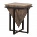 24864 - Uttermost - Bertrand - 25.25 inch Accent Table Hand Applied Gray Wash/Aged Black Finish - Bertrand